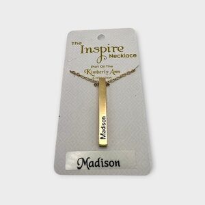 "Madison" Bar Name Pendant Necklace